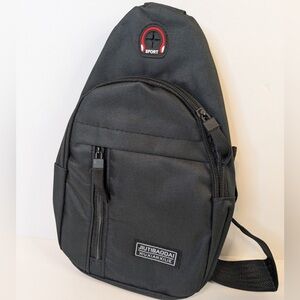 Black Lightweight Sling Crossbody Messenger Bag for Men or Women NWT